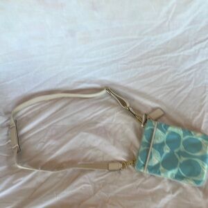 Blue signature Coach crossbody bag